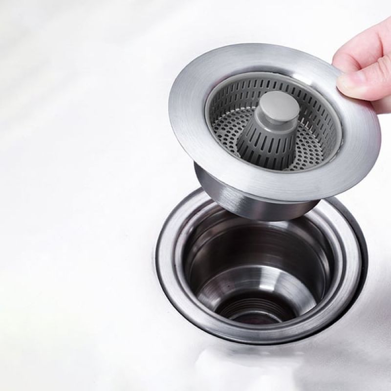 3-in-1 Stainless Steel Kitchen Sink Strainer Stopper