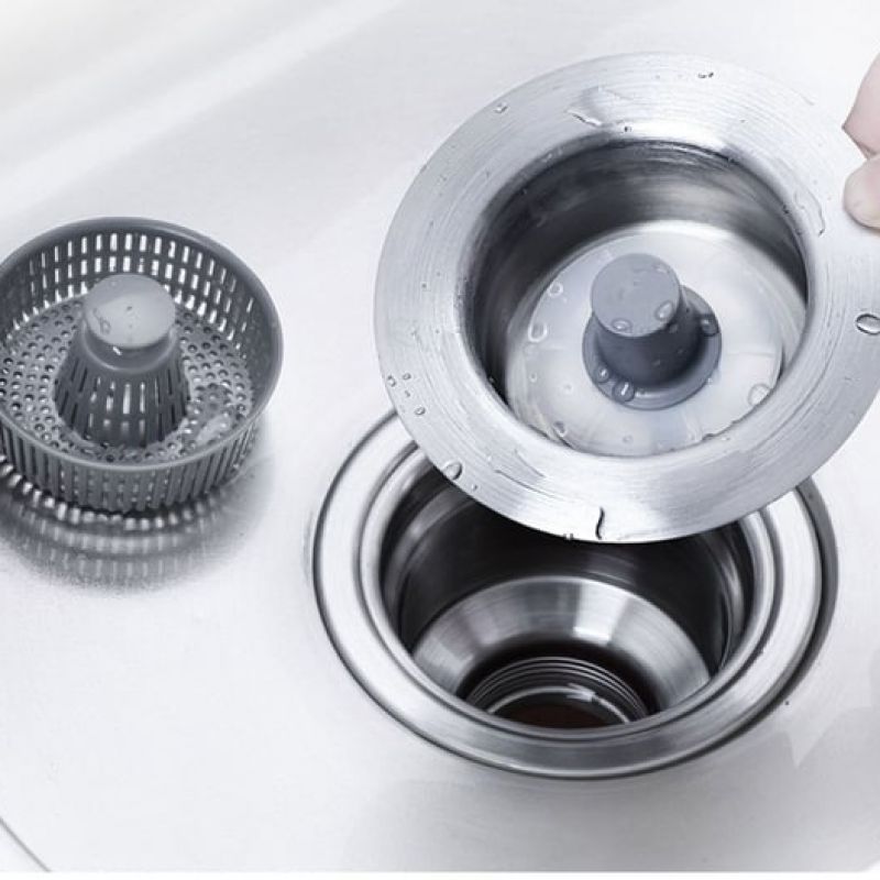 3-in-1 Stainless Steel Kitchen Sink Strainer Stopper